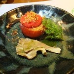 銀のさじ - (270325)　五皿目。トマトの肉詰め、ボリューム、歯ごたえ、当然味もgood。