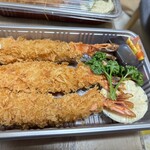 とんかつ わらしっ子 - エビフライアップ