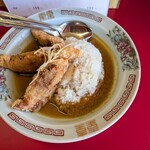 南天飯店 - 揚魚のレッドカレー