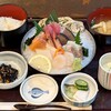 魚々十 - 魚々十 日本橋本店 豊洲仲卸の刺身定食 税込1,200円 ご飯少な目でお願い