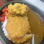新田毎 - とんかつにかしわとチキンカツも乗せてくれました♪