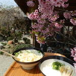 山越うどん - 店内は桜広場だった