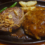 キャロット - 赤身ステーキ（牛ランプ）とハンバーグUP