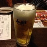竹乃屋  - 生ビール（アサヒ）