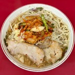 ラーメン二郎 - らーめん ぶた2枚・SUPERキムチ・ニンニク・アブラ