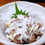 魚力 - 〈ハーフ さばみそ煮 ハーフ あじなめろう定食〉ハーフ あじなめろう