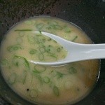 らーめん弥七 - ちゃーしゅーつけ麺-スープ割(2015/3)