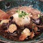 居酒屋 扇 - ナスの揚げ出し