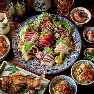 のどぐろと旬の食材を一人一皿楽しめる飲み放題付きコース