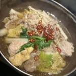 味喰笑 - ちゃんこ鍋御膳（ご飯、小鉢、香の物付き）
1600円