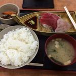 勘太そば - 刺身2色盛り定食550円