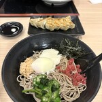 極楽湯 - 料理写真:ねばとろそば&深谷ねぎ餃子