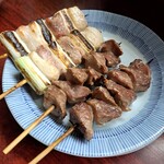 野毛末広 - ねぎま、砂肝を塩で