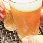 叙々苑 - ビール飲みたいけど〜ノンアルで〜も〜浮かれております〜乾杯❣️‥