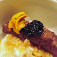 SATOブリアン 本店 - ブリ飯　雲丹　キャビア