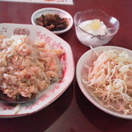 安記 - ラーメン半チャーハンセット650円（税込）。これにラーメンが付きます