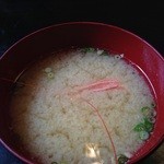 寿司華 - 味噌汁はエビの出汁も出てました