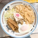 中華そば みたか - ワンタンメン油そば　半熟卵付き