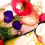 トキヤ - 鯖と苺・パセリのテリーヌ 苺のピュレサワークリーム