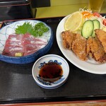 鳥安 - カツオ竜田揚げ ワラサ刺身 おかずのみ