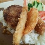 ぎっちょ - ハンバーグ・イカ・カキ・エビカレー　１０００円　2015.3