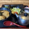 博多若鳥 - 冷やし出汁かけとり天定食/ごはん少な
め。