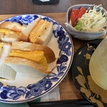喫茶 千秀 - 厚焼き玉子サンド 1300円
 (ドリンク付)