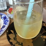 喫茶 千秀 - ゆず茶ICEの炭酸割り

