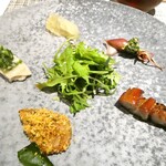 熱香森 - 五味を表現した前菜盛り合わせ