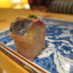 器楽亭 - 鹿児島の出水の鯵、昆布〆の寿司