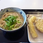 丸亀製麺 - 釜玉うどん　いか　さつまいも