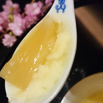 北新地 湯木 - 2015.3　すっぽんの茶碗蒸し  ふかひれと共に