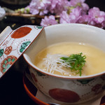 北新地 湯木 - 2015.3　すっぽんの茶碗蒸し  ふかひれと共に