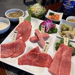 和牛一頭焼肉 牛一 - 和牛塩焼き6種盛り