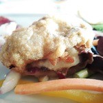 SAKURAGUMI - 坂越カキのフリット バッカラマンテカートと紫白菜