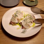 港の食卓 メサ - しまあじと梨のカルパッチョ