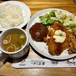 鉄板バルとワイン NIKU九 - ミックスランチ1400円