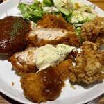 鉄板バルとワイン NIKU九 - ミックスランチ1400円