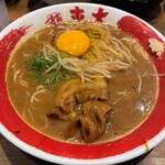 ラーメン東大 - 料理写真:徳島ラーメン　生卵サービスオン