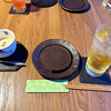 おもてなしとりよし - お通しの「じゃがいものすり流し」とハイボール