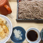 夢庵 - 料理写真:ランチ天丼せいろそばセット（そば倍盛）