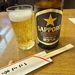 一二三亭 - サッポロ黒ラベル中瓶