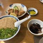 一二三亭 - おじやセット（おじや、唐揚げ、小鉢、お新香、）