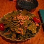 料理屋 月光 - 鶏と菊菜のサラダ
