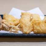 手打ち蕎麦 雷鳥 - 2026.6 長崎県壱岐産ケンサキイカ天麩羅（1,320円）
