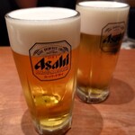 寿司の魚常 - 乾杯～♪