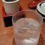 寿司の魚常 - ひれ酒　芋焼酎ロック