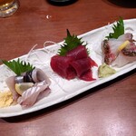 寿司の魚常 - 刺し身3点盛り
