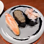 寿司の魚常 - 蟹3貫盛り