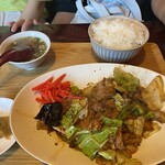 やまか飯店 - 料理写真:回鍋肉(¥1000)+ライスセット(¥450)